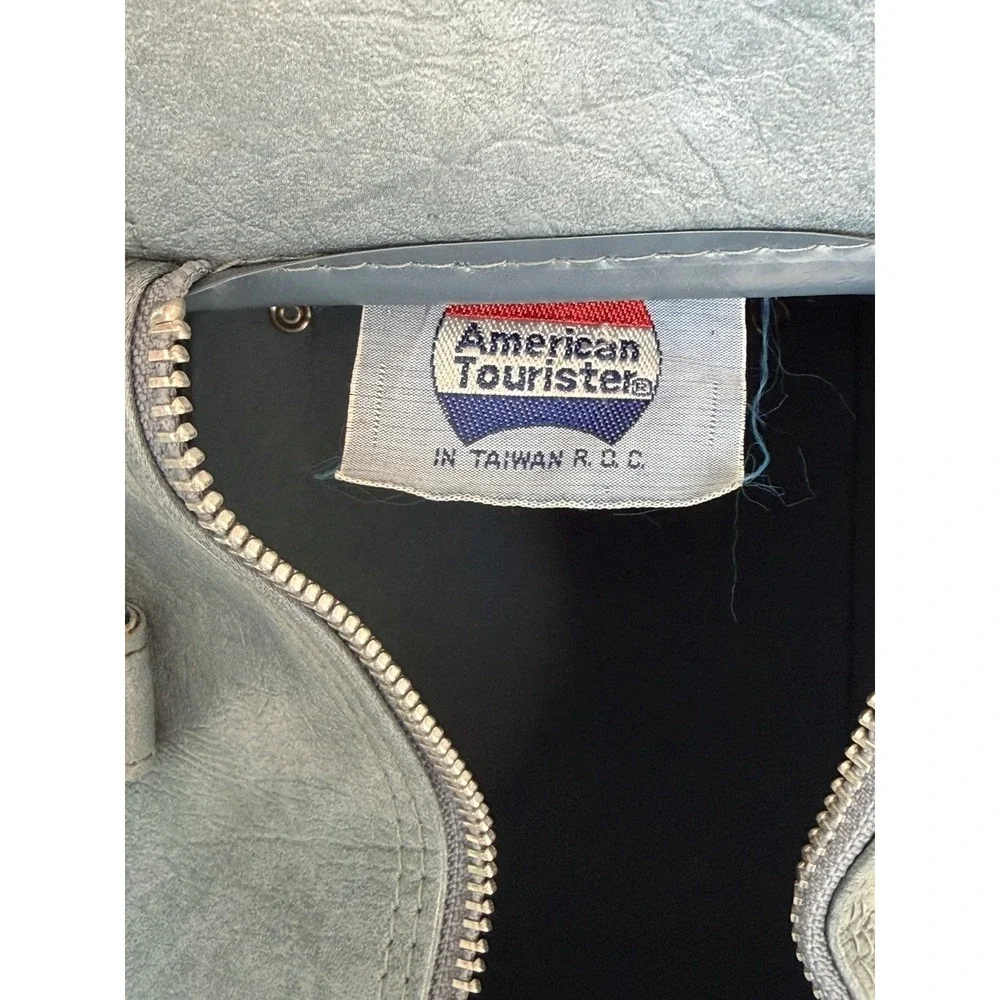 Vintage 1981 American Tourister Duffle Bag Carry On Luggage Dusty Blue